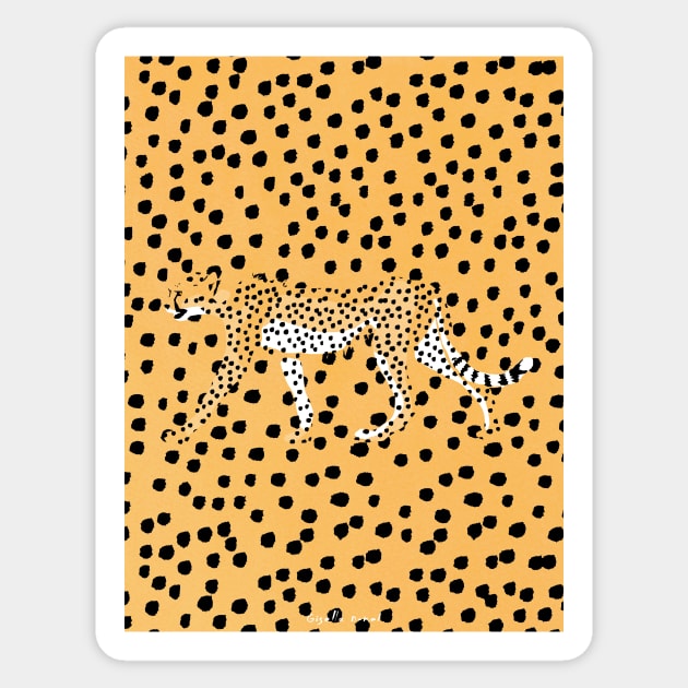 Cheetah Print Sticker by Giselle Dekel